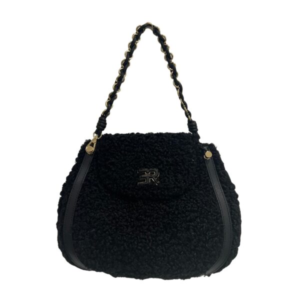 Ermanno Firenze borsa a mano in eco pelliccia "Veda Fur" Nero 12402035.BLACK