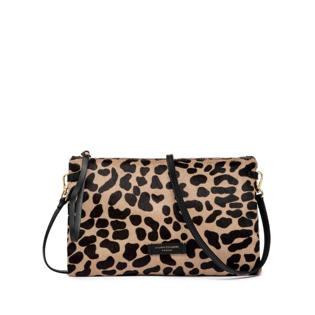 Gianni Chiarini borsa a tracolla in cavallino "Hermy" Animalier BS3905 CAV-PL.11865 LEO-NERO