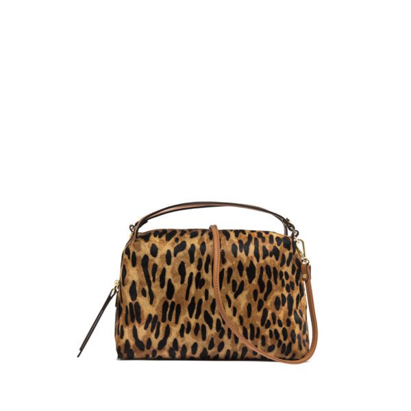 Gianni Chiarini borsa in pelle e cavallino "Alifa" Animalier BS8148HORSY.14351 LINCE-CUOIO