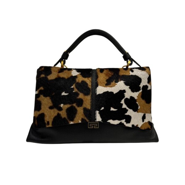 Loristella borsa a mano in cavallino "Kendall" Animalier 2735C.MUCCA