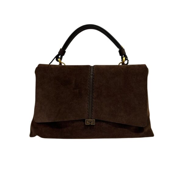 Loristella borsa a mano in camoscio "Kendall" Marrone 2735CA.CIOCCOLATO
