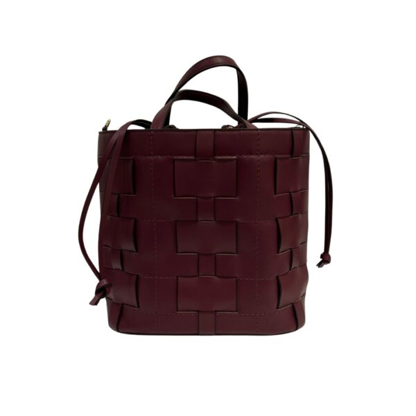 Loristella borsa a mano in pelle "Claudia" Bordeaux 2966.BURGUNDY