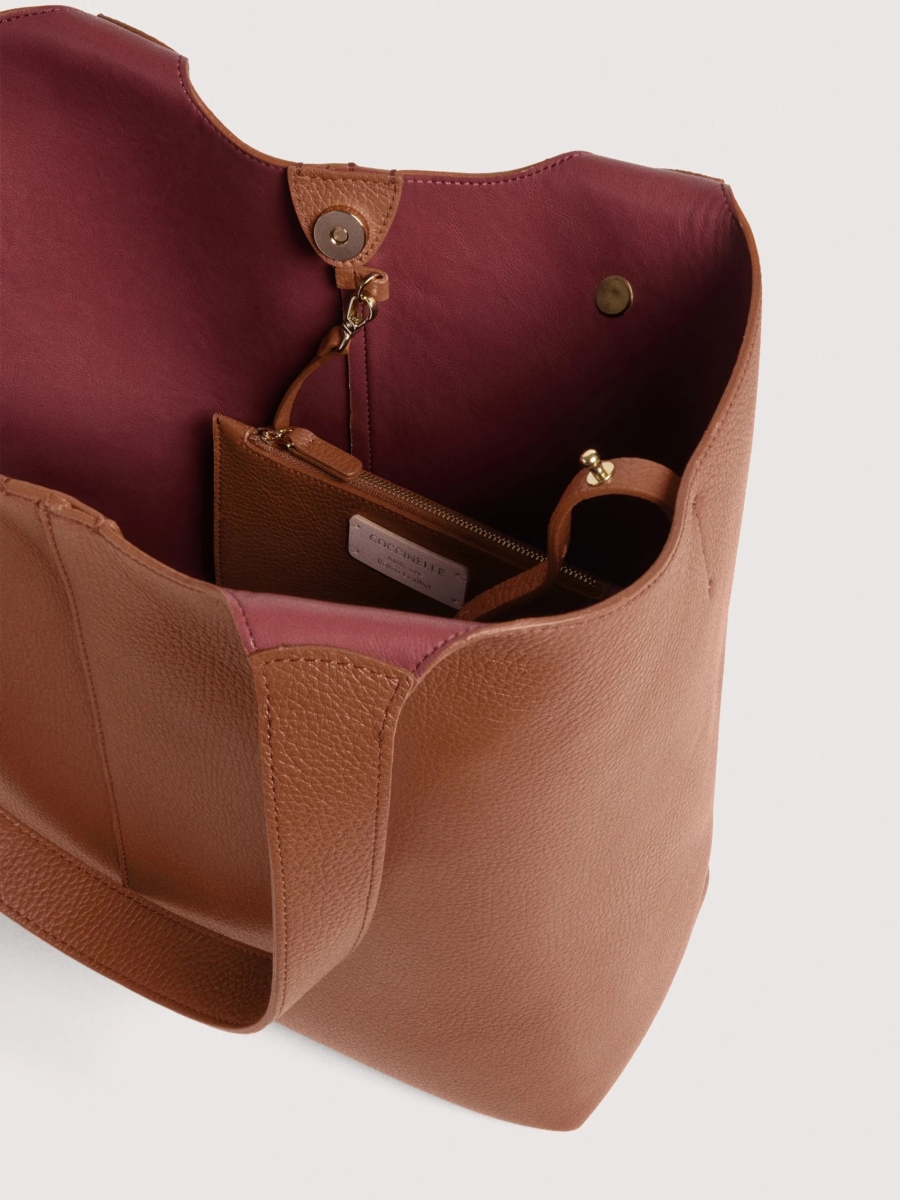 Coccinelle borsa shopping in pelle "C-Easy" Cuoio E1SHA110101.W11 COGNAC - immagine 3