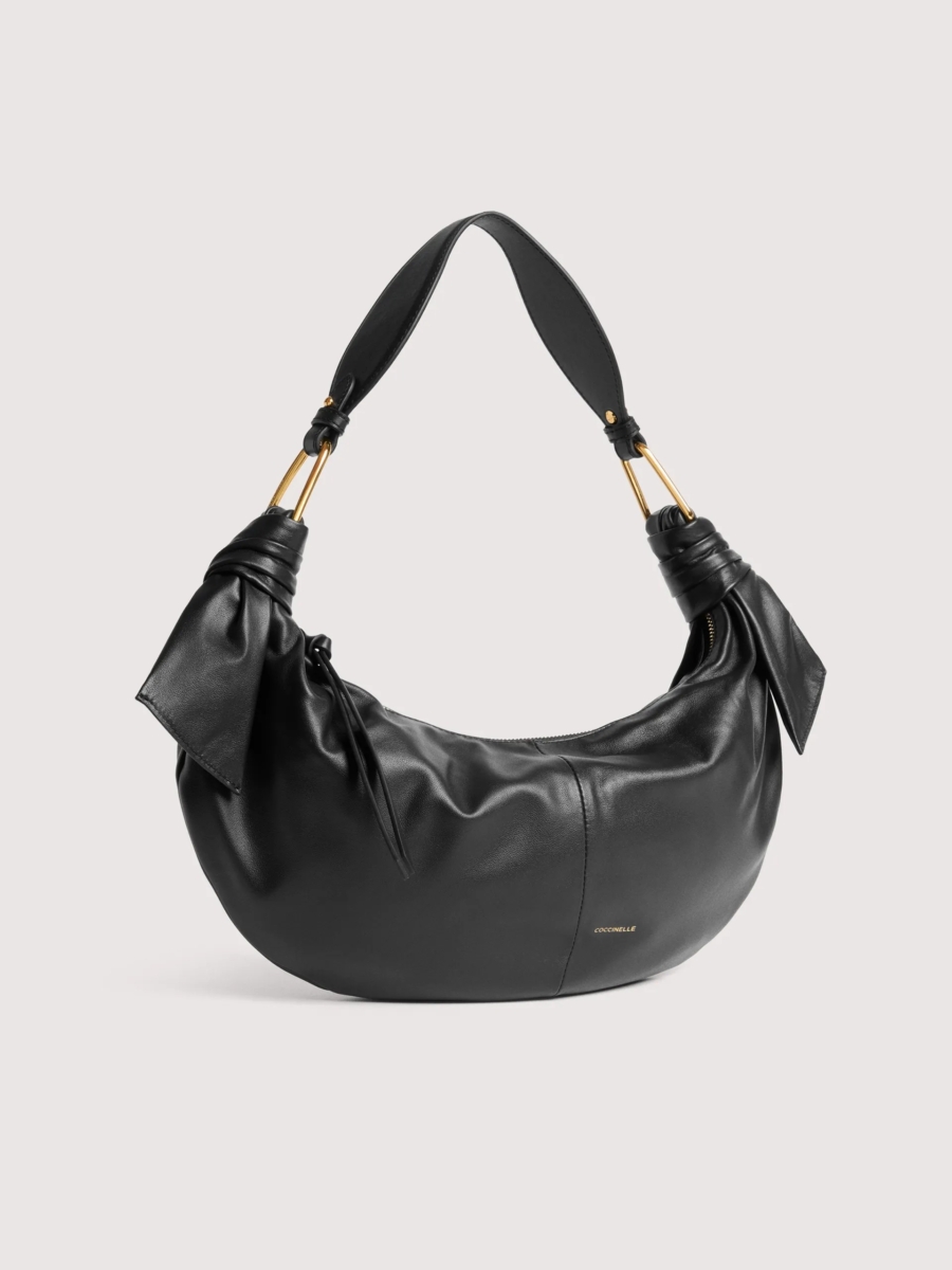 Coccinelle borsa a spalla in pelle "Furoshiki" Nero E1U1A130201.001 NOIR - immagine 2