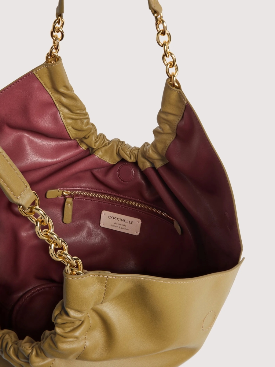 Coccinelle borsa a spalla in pelle "Smash" Verde E1U5F110201.G43 SEAGRASS - immagine 3