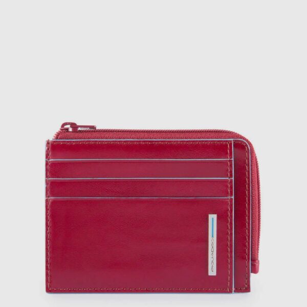 Piquadro porta carte di credito in pelle "Blue Square" Rosso PP4822B2R.R