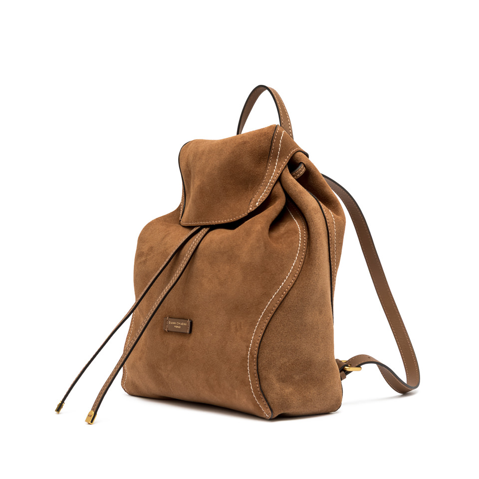 Gianni Chiarini zaino in camoscio "Violette" Cuoio ZN12237 CM-PL.1478 CARAMEL - immagine 3