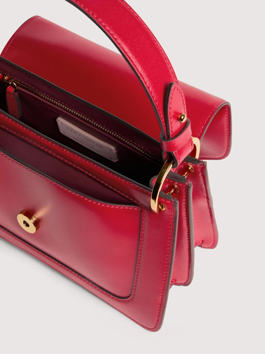 Coccinelle borsa a mano in pelle "C-Me Calf" Rosso E1SSK180201.R02 SCARLET - immagine 3