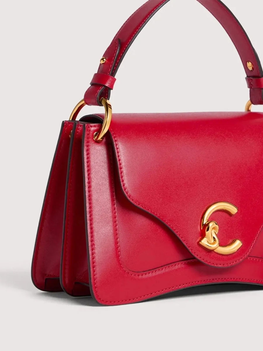 Coccinelle borsa a mano in pelle "C-Me Calf" Rosso E1SSK180201.R02 SCARLET - immagine 4