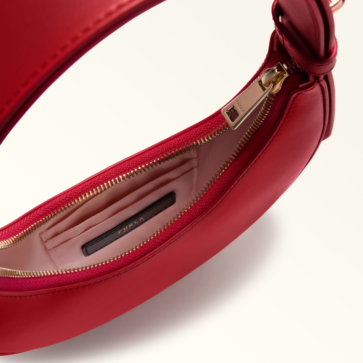 Furla borsa a spalla in pelle "Furla Delizia" Rosso WE00649.4484 RED - immagine 3