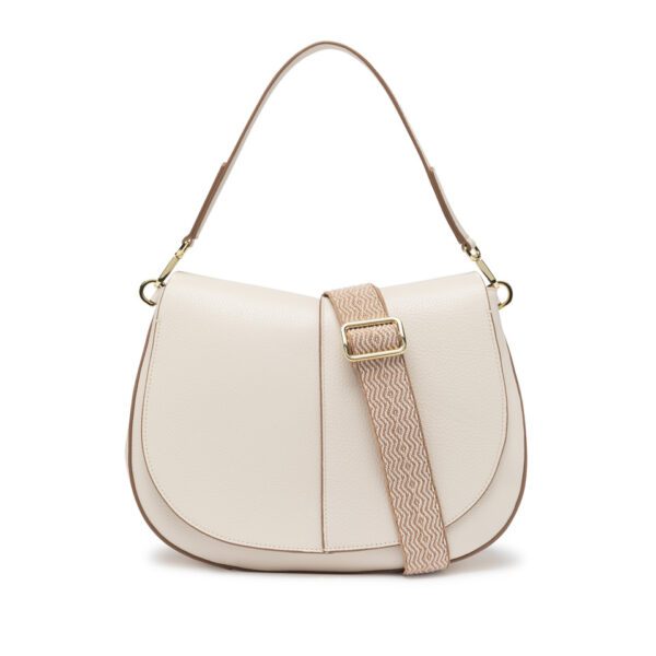 Gianni Chiarini borsa a spalla in pelle "Helena Round" Bianco BS6037COMM GRN-NAOP.3890 MARBL