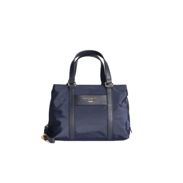 Nannini borsa a mano in tessuto e pelle "Liberty" Blu 17375.NAVY