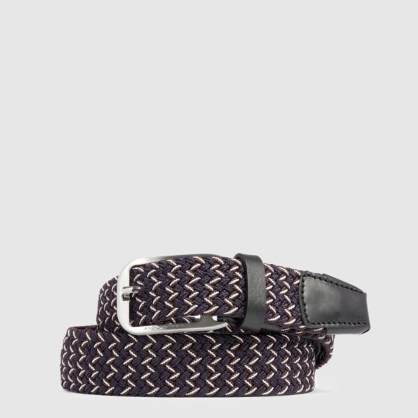 Piquadro cintura intrecciata in tessuto "Belt" Nero/blu CU6673C109.NBLU