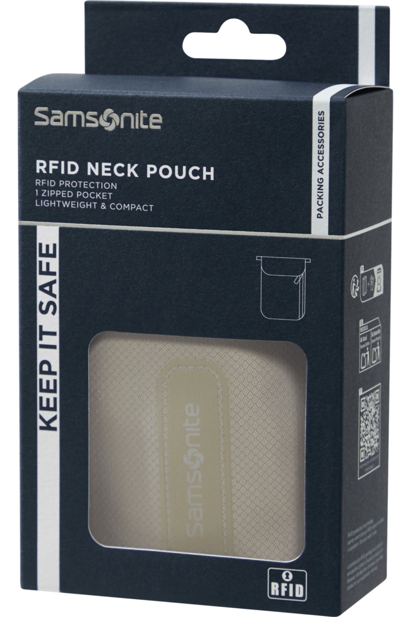 Samsonite porta documenti da collo in tessuto "Ta Revolution" Beige 157361.2957 ECLIPSE GREY - immagine 3