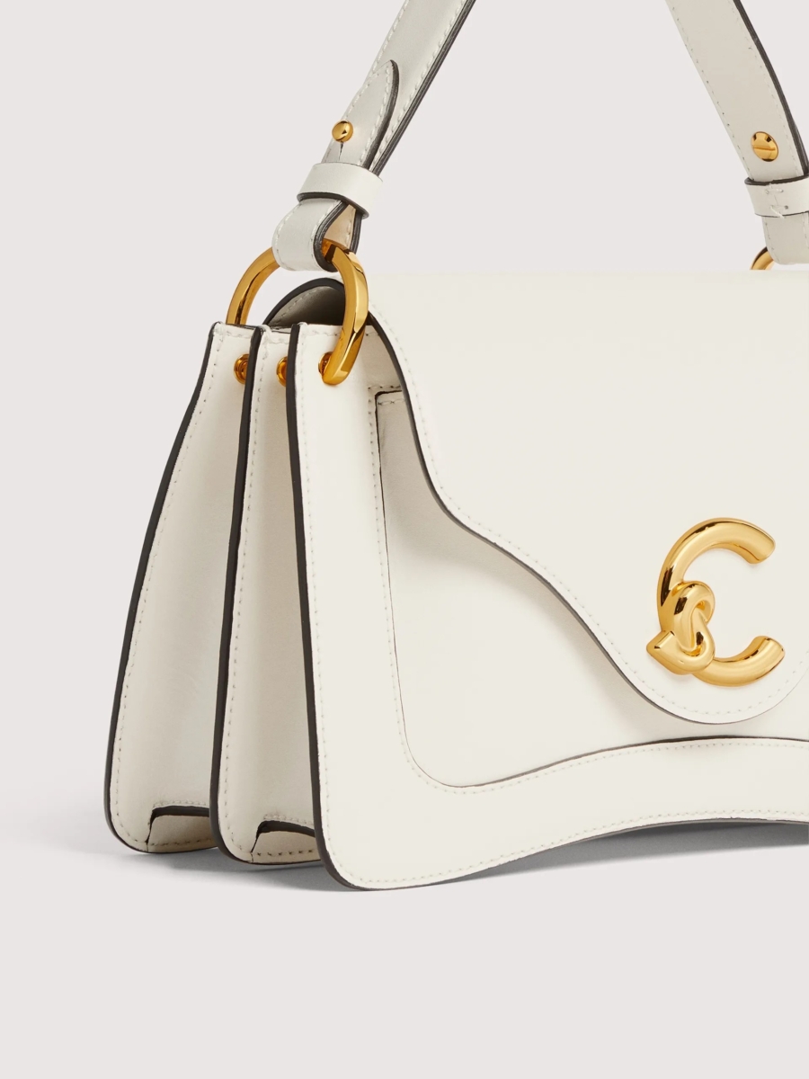 Coccinelle borsa a mano in pelle "C-Me Calf" Bianco E1SSK180201.N17 PEARL - immagine 4
