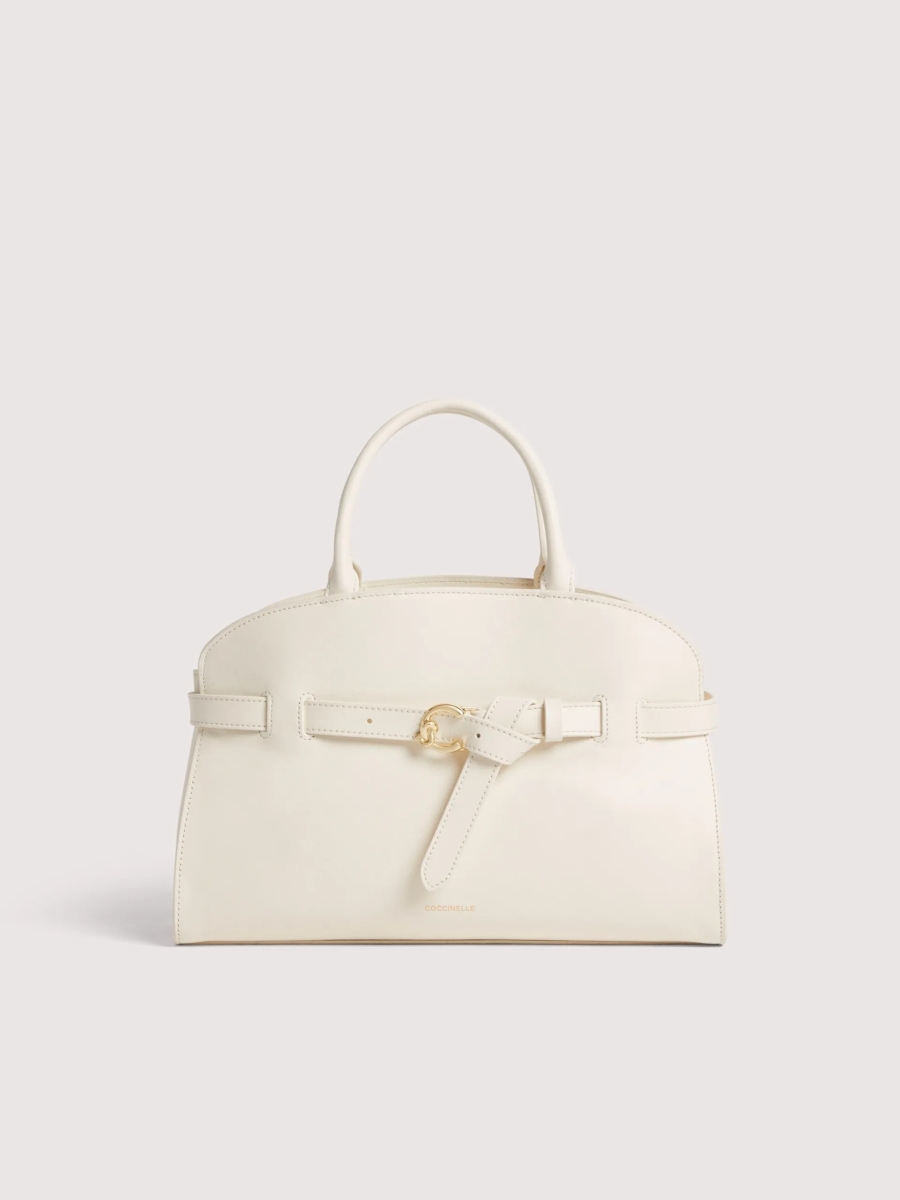Coccinelle borsa a mano in pelle "Sabine" Bianco E1TLA180401.N17 PEARL