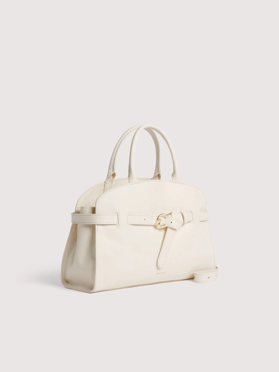 Coccinelle borsa a mano in pelle "Sabine" Bianco E1TLA180401.N17 PEARL - immagine 2