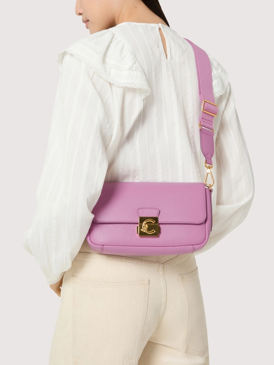 Coccinelle borsa a spalla in pelle "C-Me Lock" Lilla E1U4K120201.P19 JELLYFISH - immagine 6