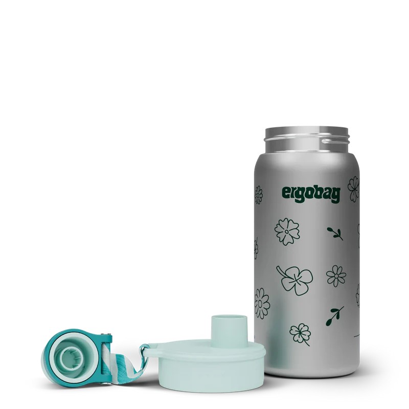Ergobag borraccia in acciaio inox Verde acqua 01071.20191 FLOWERS - immagine 2