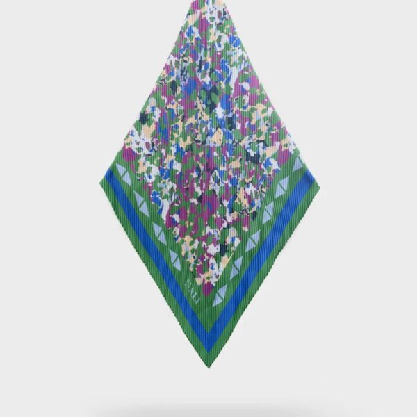 Nalì foulard in poliestere "Plissè" Multicolor MGSC0026.VERDE